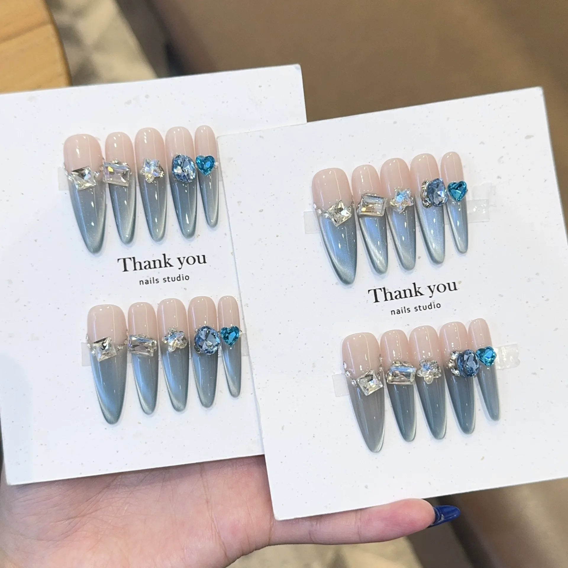 Handmade press-on nails, reusable.