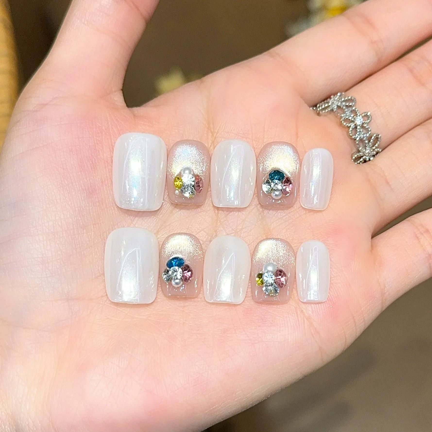 Handmade press-on nails, reusable.