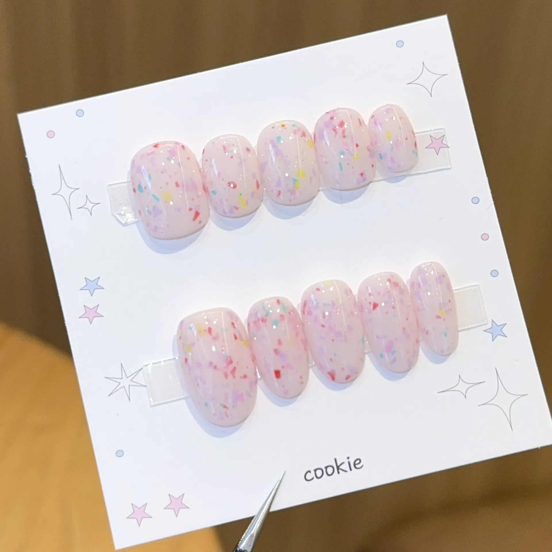 Handmade press-on nails, reusable.