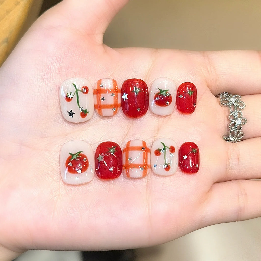 Handmade press-on nails, reusable.