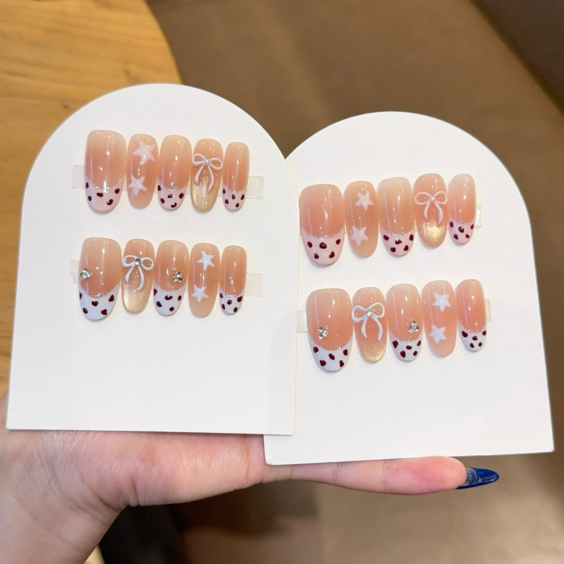 Handmade press-on nails, reusable.