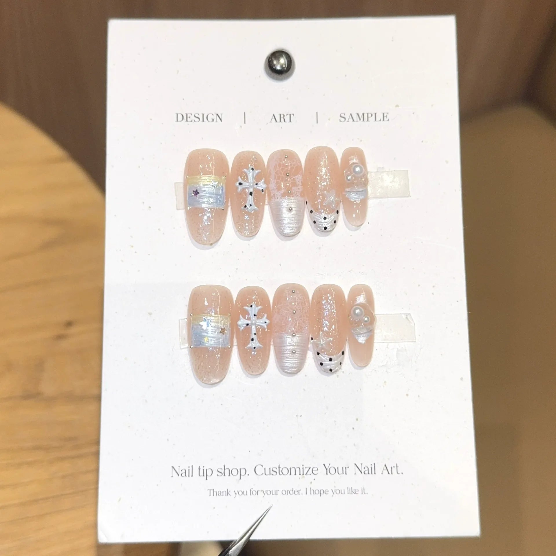 Handmade press-on nails, reusable.
