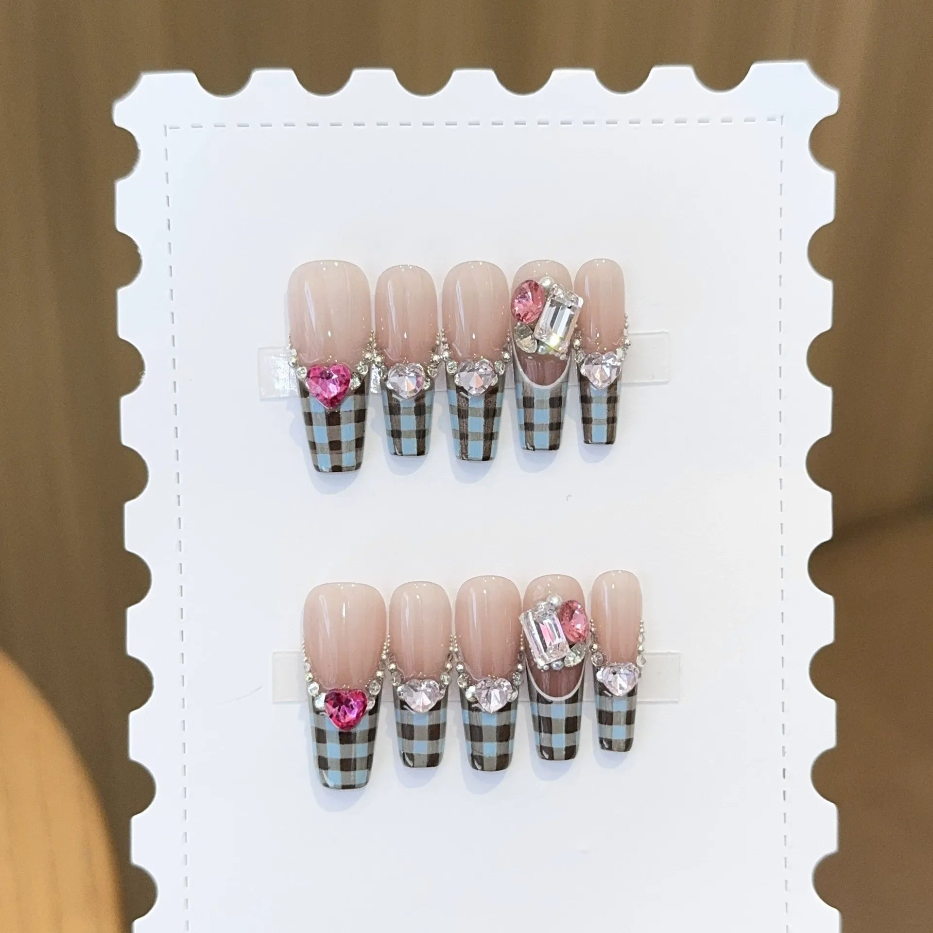 Handmade press-on nails, reusable.