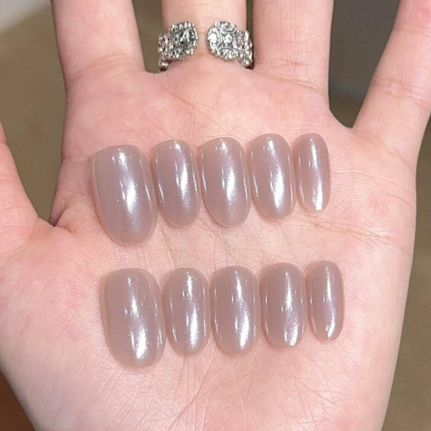 Handmade press-on nails, reusable.