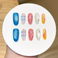 Handmade press-on nails, reusable.