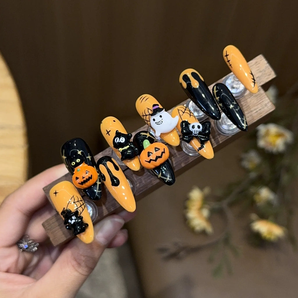 Handmade press-on nails, reusable.