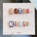 Handmade press-on nails, reusable.
