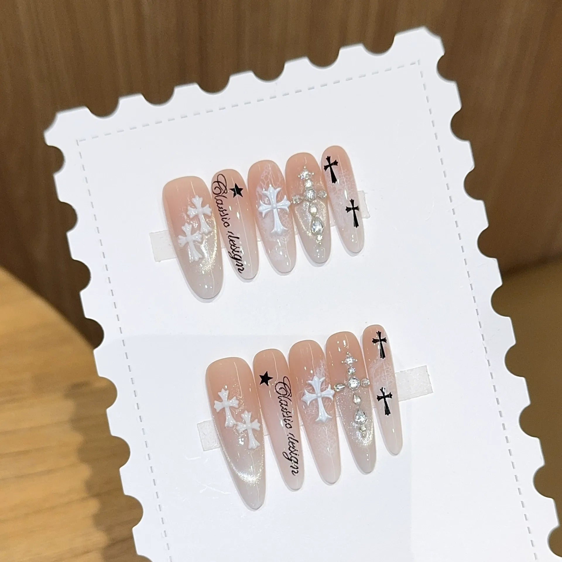 Handmade press-on nails, reusable.