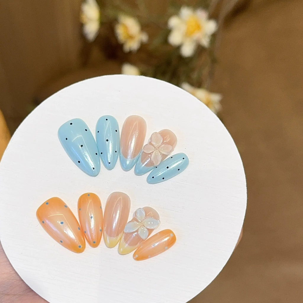 Handmade press-on nails, reusable.