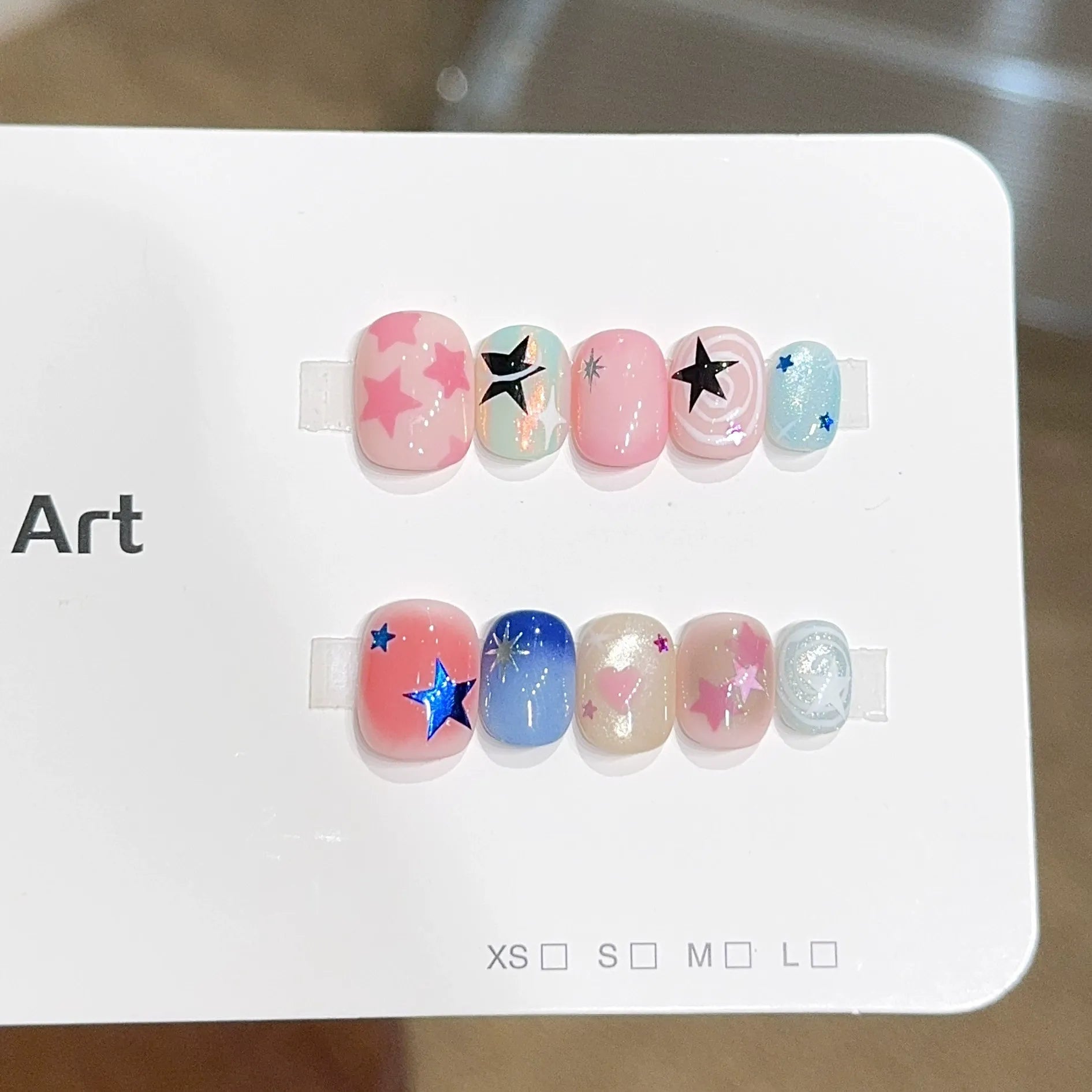 Handmade press-on nails, reusable.