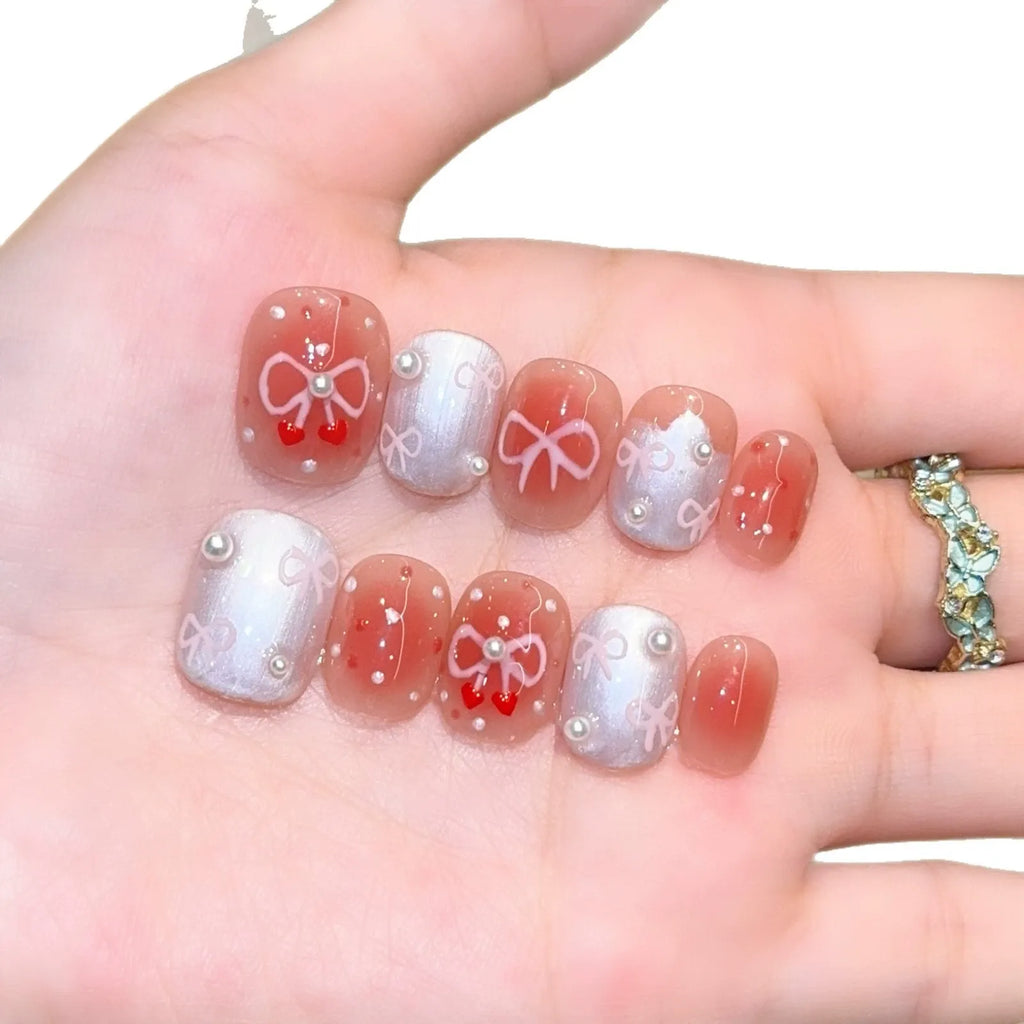 Handmade press-on nails, reusable.