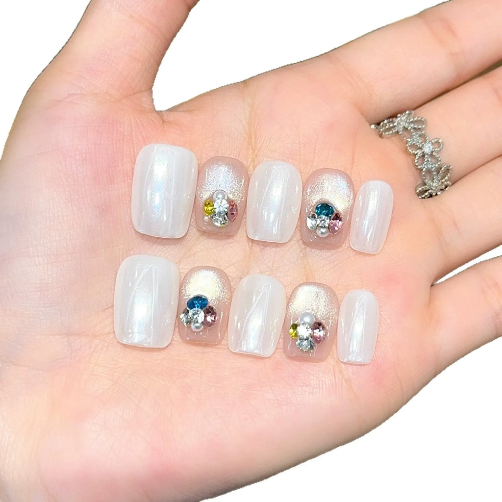Handmade press-on nails, reusable.
