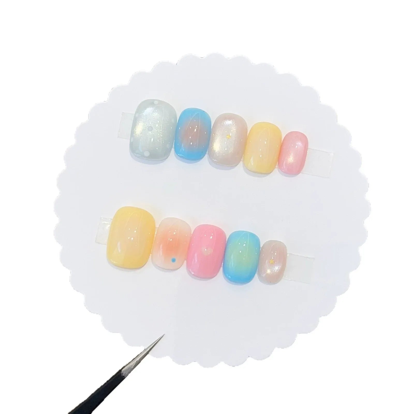 Handmade press-on nails, reusable.