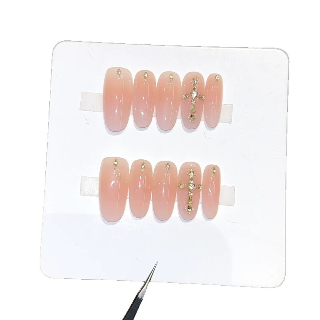 Handmade press-on nails, reusable.