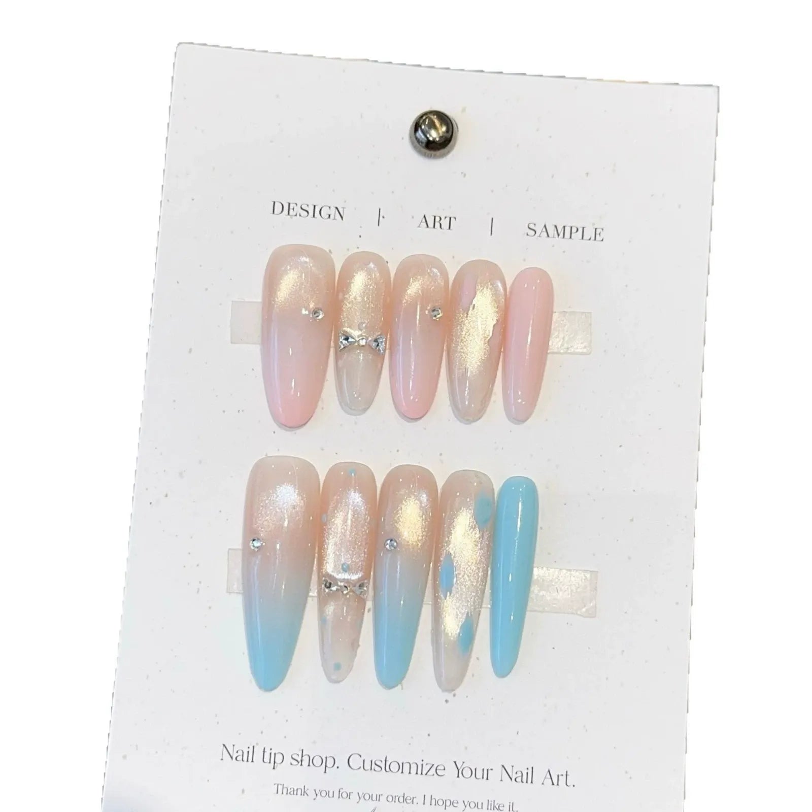 Handmade press-on nails, reusable.