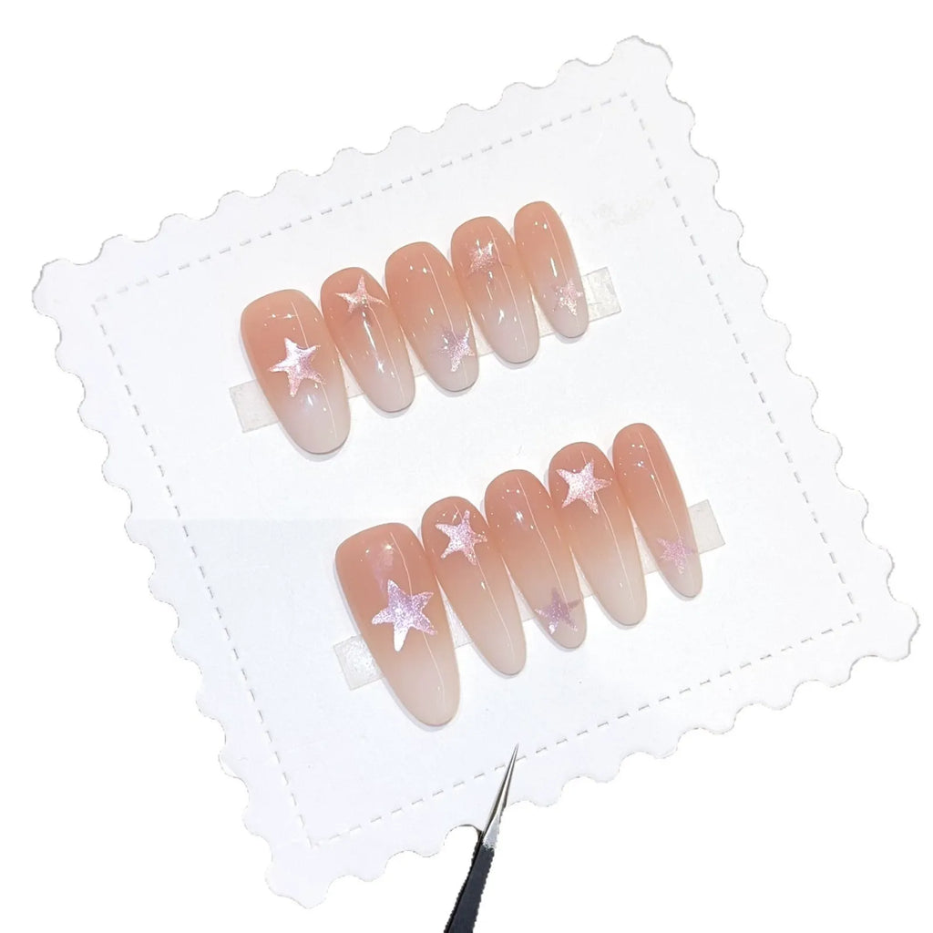 Handmade press-on nails, reusable.
