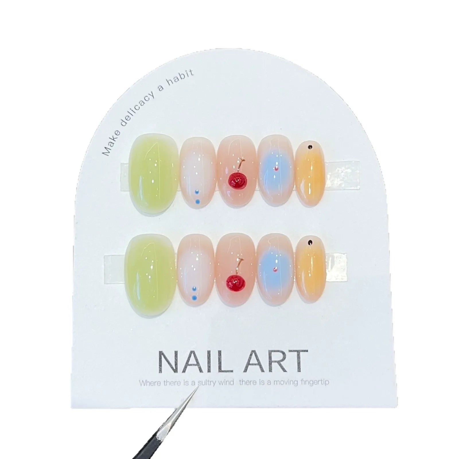 Handmade press-on nails, reusable.