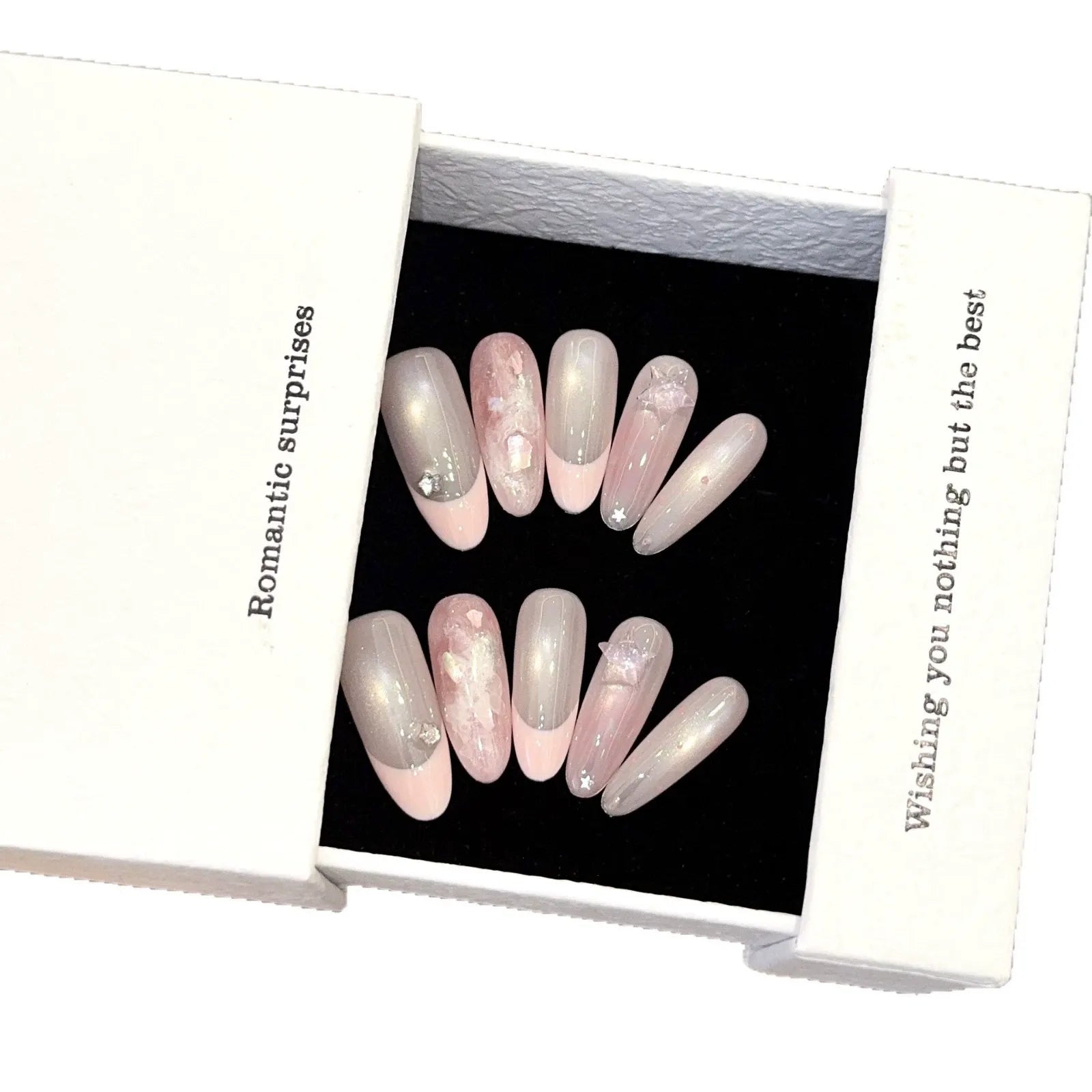 Handmade press-on nails, reusable.