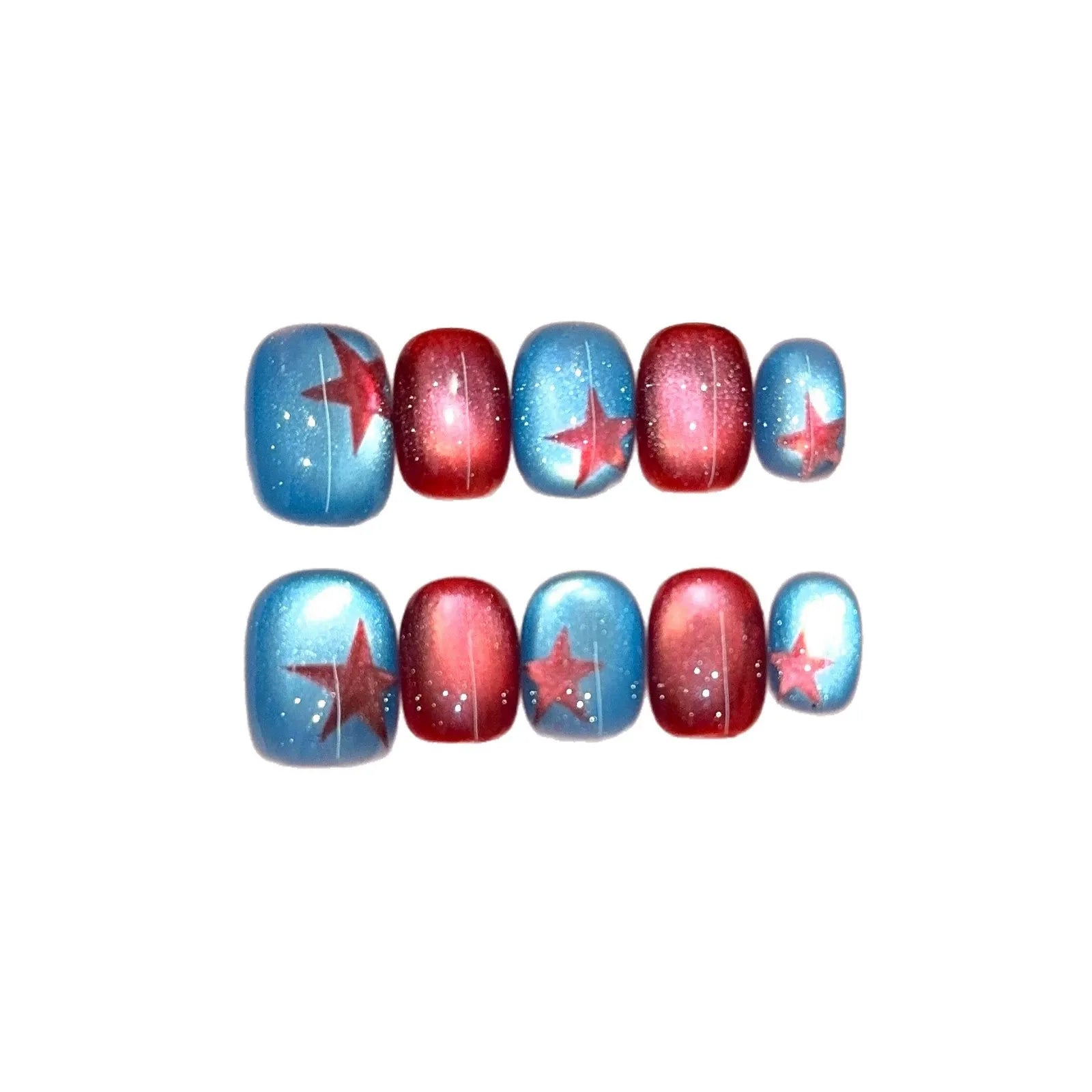 Handmade press-on nails, reusable.