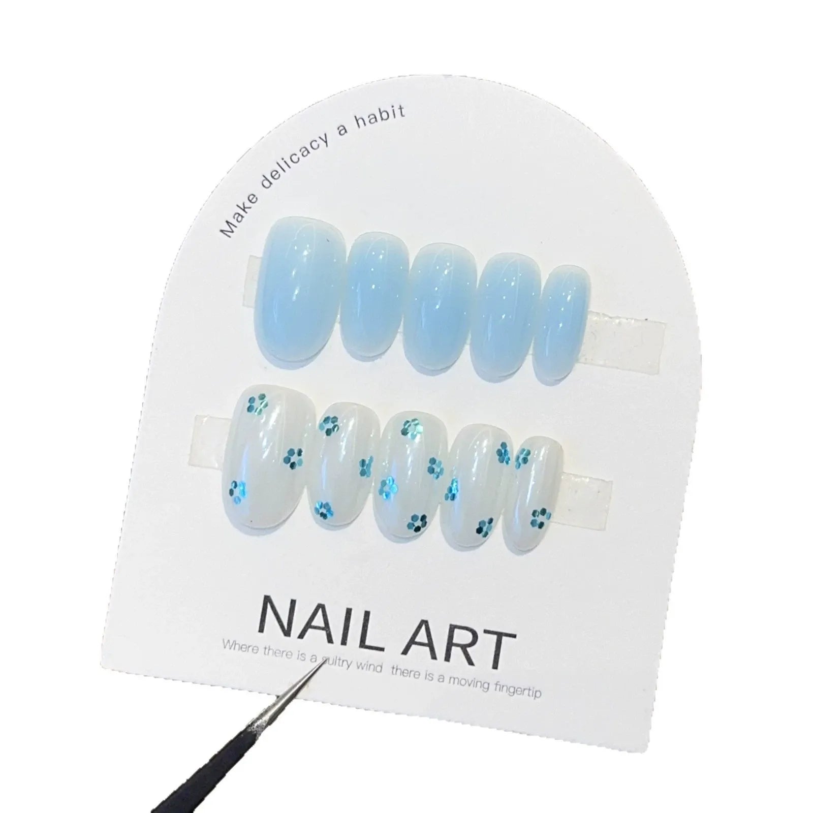 Handmade press-on nails, reusable.